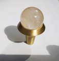 One pair of semi precious stone ball handles/crystal drawer pulls/coloured ball cabinet handles/brass door knob/ coloured stone door handles