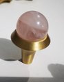 One pair of semi precious stone ball handles/crystal drawer pulls/coloured ball cabinet handles/brass door knob/ coloured stone door handles
