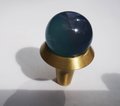 One pair of semi precious stone ball handles/crystal drawer pulls/coloured ball cabinet handles/brass door knob/ coloured stone door handles