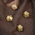 Gold brass hexagonal pyramid drawer pull/geometric cabinet handle/gold furniture hardware/hexagonal door knob/furniture renovation handle