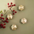 Gold brass hexagonal pyramid drawer pull/geometric cabinet handle/gold furniture hardware/hexagonal door knob/furniture renovation handle