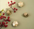 Gold brass hexagonal pyramid drawer pull/geometric cabinet handle/gold furniture hardware/hexagonal door knob/furniture renovation handle