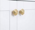 Gold brass hexagonal pyramid drawer pull/geometric cabinet handle/gold furniture hardware/hexagonal door knob/furniture renovation handle