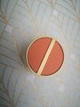 Neutral colour leather insert split circle design cabinet handle/leather door handle/geometric drawer pull/gold furniture hardware/door knob