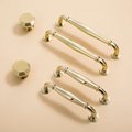 Vintage octagonal design shiny gold drawer pull/Classic gold curved cabinet handle/Shiny Gold octagon shaped door knob and retro curved pull