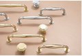 Vintage octagonal design shiny gold drawer pull/Classic gold curved cabinet handle/Shiny Gold octagon shaped door knob and retro curved pull