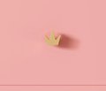 Solid brass crown shaped cabinet pull/Royal gold crown door handle/Princess themed drawer knob/Brass furniture hardware/King or Queen crown