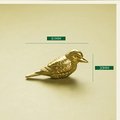 Solid Brass Kingfisher Cabinet Pull/Gold Bird shaped Door Handle/Detailed Bird Design Drawer Pull/Unique Brass Furniture Hardware