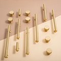 Matte gold brass bar handle/bar handle with a line pattern/brushed metal cabinet handle/home improvement hardware/kitchen cabinet handle