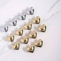 Gold or Silver smooth shiny polished heart shaped cabinet pull/Brass heart shaped drawer handle/Polished shiny gold heart design door knob