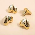 Gold or Silver smooth shiny polished heart shaped cabinet pull/Brass heart shaped drawer handle/Polished shiny gold heart design door knob