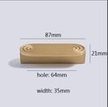 Wide gold retro pattern bar handle/large cabinet pull/big door handle/gold drawer pull/kitchen furniture hardware/mid century modern style