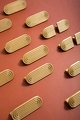 Wide gold retro pattern bar handle/large cabinet pull/big door handle/gold drawer pull/kitchen furniture hardware/mid century modern style