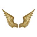 A pair of Large Gold Brass Angel Wing Cabinet Pulls/Feathery wing Door Handles/wardrobe handles/large drawer handle/big statement handles