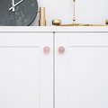 White or rose pink quartz ball handles/ Semi precious stone drawer pull/crystal ball cabinet handles/furniture hardware/gemstone door knob