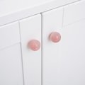 White or rose pink quartz ball handles/ Semi precious stone drawer pull/crystal ball cabinet handles/furniture hardware/gemstone door knob