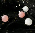 White or rose pink quartz ball handles/ Semi precious stone drawer pull/crystal ball cabinet handles/furniture hardware/gemstone door knob