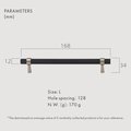 Black and silver knurled texture cabinet handle/improved grip drawer handle/modern nickle furniture hardware/black and silver door handle