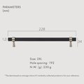 Black and silver knurled texture cabinet handle/improved grip drawer handle/modern nickle furniture hardware/black and silver door handle