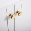 Vintage octagonal design shiny gold drawer pull/Classic gold curved cabinet handle/Shiny Gold octagon shaped door knob and retro curved pull