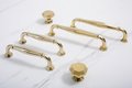 Vintage octagonal design shiny gold drawer pull/Classic gold curved cabinet handle/Shiny Gold octagon shaped door knob and retro curved pull