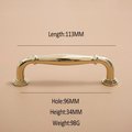 Vintage octagonal design shiny gold drawer pull/Classic gold curved cabinet handle/Shiny Gold octagon shaped door knob and retro curved pull