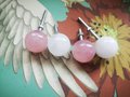 White or rose pink quartz ball handles/ Semi precious stone drawer pull/crystal ball cabinet handles/furniture hardware/gemstone door knob