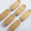 Wide gold retro pattern bar handle/large cabinet pull/big door handle/gold drawer pull/kitchen furniture hardware/mid century modern style
