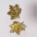 Large Gold Maple Leaf Cabinet Pull/ solid brass leaf drawer knob/brass furniture hardware/fancy maple leaf door handle/leaves style handle