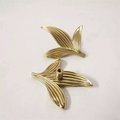 Gold Lilly of the Valley Leaf shaped Cabinet Pull/Elegant leaf shaped brass door handle/Brass leaves design drawer knob/furniture hardware
