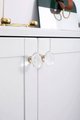 Mid century modern clear crystal cabinet pull/Transparent  oval shaped door knob/crystal furniture hardware/vintage style egg shaped handle