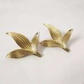 Gold Lilly of the Valley Leaf shaped Cabinet Pull/Elegant leaf shaped brass door handle/Brass leaves design drawer knob/furniture hardware
