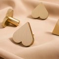 Gold Heart Cabinet Pull/Gold Brass Heart Shaped Door Handle/Heart Door Knob/Brass Furniture Hardware/Love Heart Drawer Handle/Drawer Knob