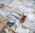 Round pumpkin or balloon shaped lucite cabinet pull/Transparent door knob/Vintage design clear acrylic drawer handle/retro style hardware