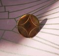 Gold geometric art deco door knob/round gold retro cabinet pull/vintage brass door handle/mid century modern drawer handle/button door knob