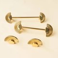 Shiny gold sun ray design bar handle/semi circle knob/art deco drawer pull/statement drawer pull/Gold brass kitchen cabinet pull/IKEA hack