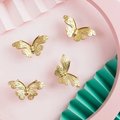 Small gold butterfly cabinet pull/Brass butterfly drawer handle/gold butterfly door knob/gold furniture hardware/children's drawer handle