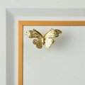 Small gold butterfly cabinet pull/Brass butterfly drawer handle/gold butterfly door knob/gold furniture hardware/children's drawer handle