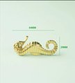 Shiny gold sea horse cabinet pull/Brass seahorse door handle/seaside drawer pull/gold furniture hardware/upcycling door knob/beach decor