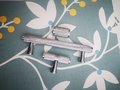 Shiny silver knurled texture cabinet bar handle/Chrome silver kitchen hardware/Grip textured silver drawer pull/Silver furniture hardware