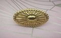 Gold ornate design cabinet handle/Solid brass oval drawer pull/Victorian style oval door handle/Antique style door knob/Gold brass hardware