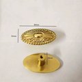 Gold ornate design cabinet handle/Solid brass oval drawer pull/Victorian style oval door handle/Antique style door knob/Gold brass hardware