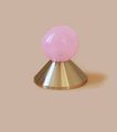 Colourful retro style semi precious stone and brass drawer pull/geometric cabinet handle/mid century modern style knob/bright coloured pull