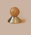 Colourful retro style semi precious stone and brass drawer pull/geometric cabinet handle/mid century modern style knob/bright coloured pull