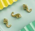 Shiny gold elephant head shaped cabinet pull/Gold brass elephant design drawer handle/Elephant door knob/Brass hardware/Elephant door pull