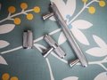 Shiny silver knurled texture cabinet bar handle/Chrome silver kitchen hardware/Grip textured silver drawer pull/Silver furniture hardware