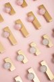 White or rose pink quartz ball and brass bar handle/Semi precious stone drawer pull/unique cabinet handle/IKEA hack/wardrobe door handle