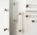 Bubbly lucite cabinet handle with gold or silver fixings/clear acrylic drawer pull/lucite furniture hardware/clear resin bubble door handle