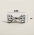 Cute shiny Gold or Silver bow shaped cabinet pull/Ribbon bow drawer handle/Gold or Silver furniture hardware/Ribbon bow nursery door knob