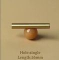 Gold retro geometric bar handle for kitchen, bedroom or bathroom makeover/mid century drawer pull/bright coloured door furniture/stone knob
